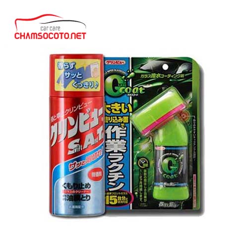 Combo Sáp phủ kính nano chống bám nước + Bình xịt chống mờ gương kính ô tô